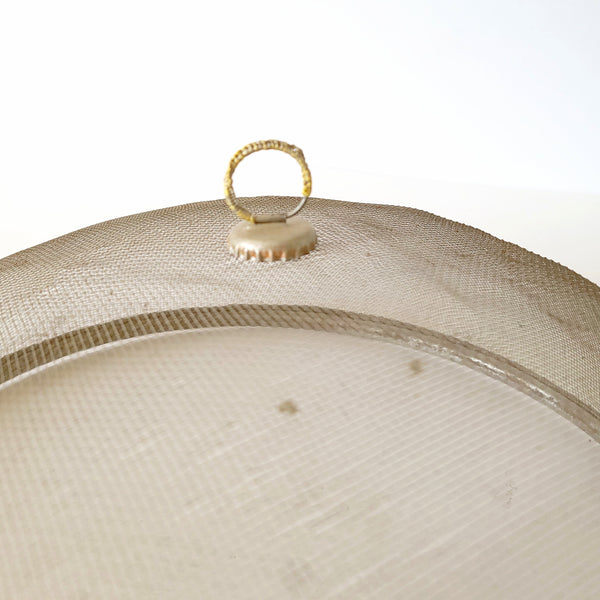 Vintage French Country Primitive Mesh Food Dome Cover