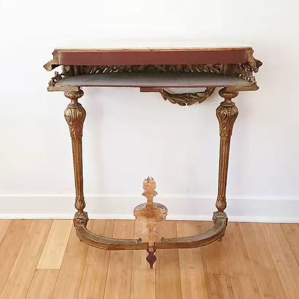 Louis XVI Style Mid-Centure Console Wall Table
