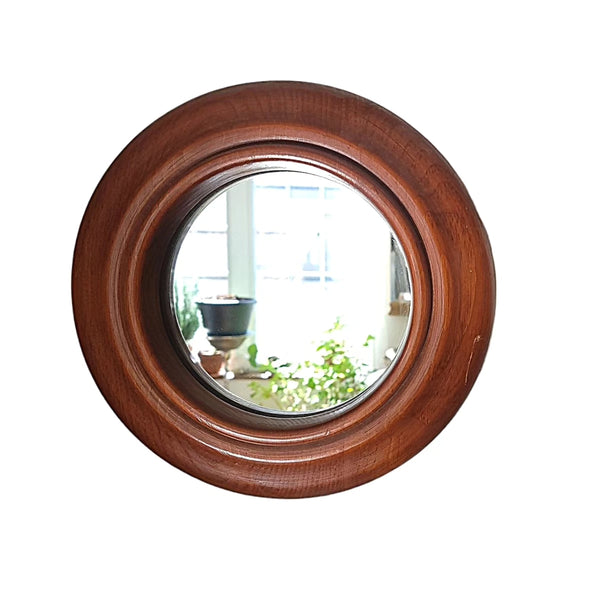 Beautiful Round Wood Porthole Mirror