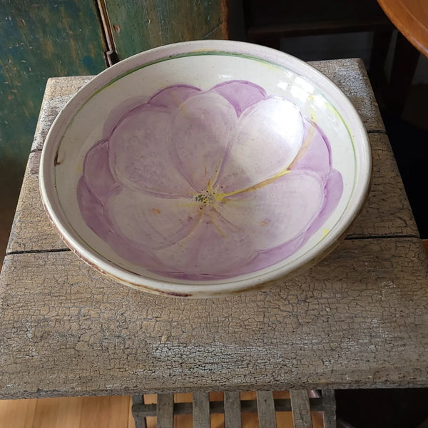 Studio Pottery Bowl With Flower