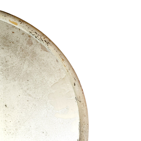 Antique Round Mirror Wonderful Patina Aged Glass