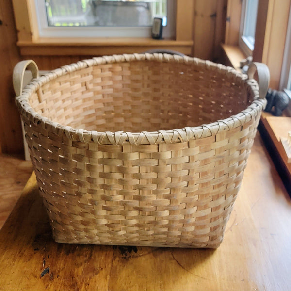 Antique Apple Basket With Bentwood Handles