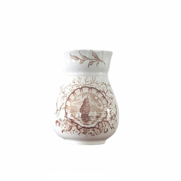 Nautical Transferware Flower Vase