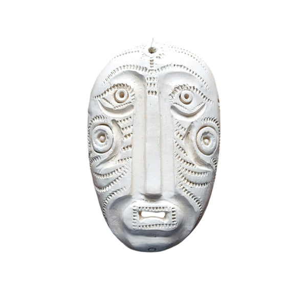 White Studio Pottery Ceramic Mask