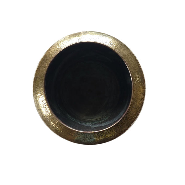 Antique Hammered Brass Jardiniere