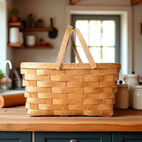 Woven Picnic Gathering Storage Basket