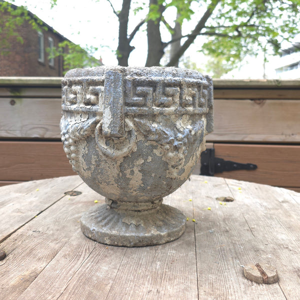 Small Cast Cement Garden Urn