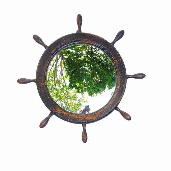 Vintage Ships Wheel Bullseye Mirror