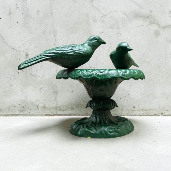 Vintage Heavy Cast Iron Table Top Small Bird Bath