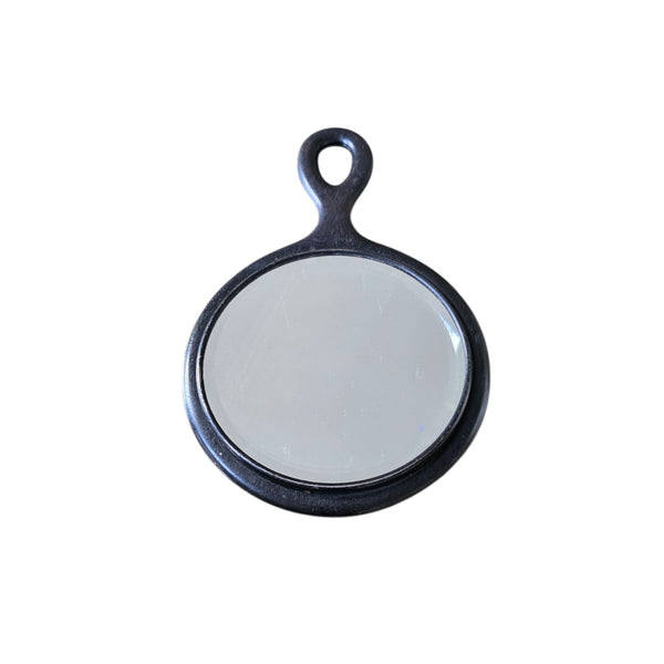 Antique Ebony Hand Or Hanging Mirror