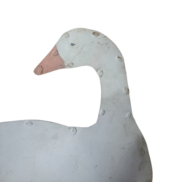 Trio Of Vintage Tin & Wood Snow Goose Decoys