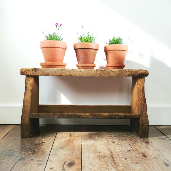 Fabulous Primitive Small Wood Bench