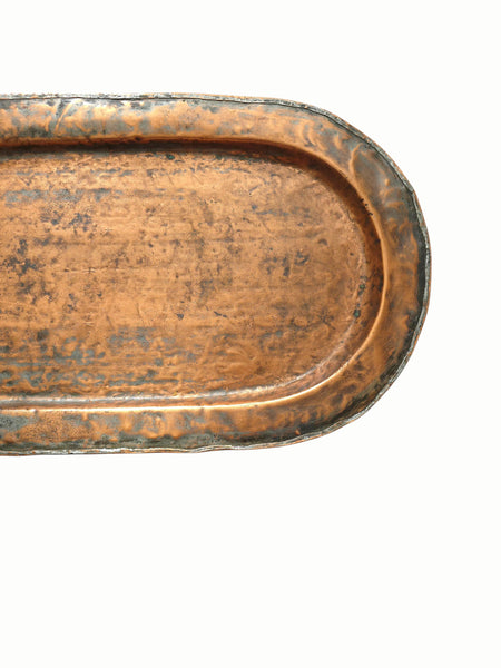 Antique Oval Copper Tray