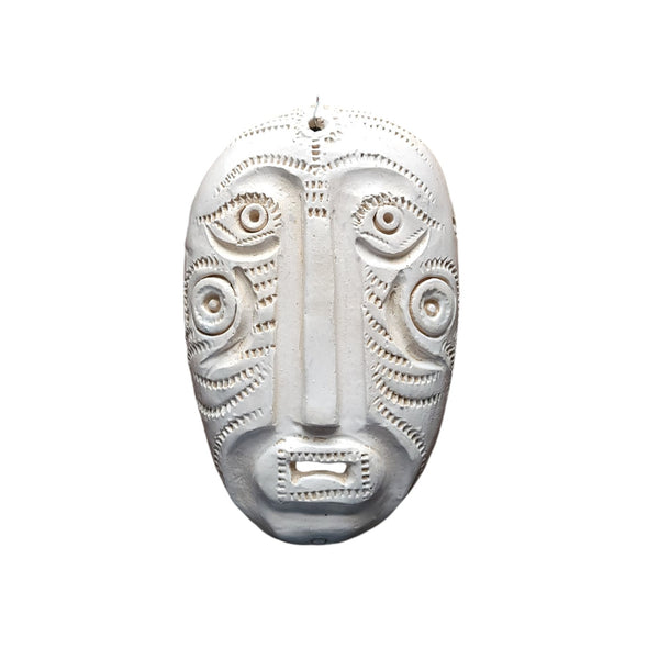 White Studio Pottery Ceramic Mask