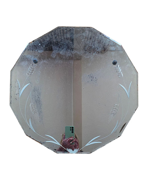 Vintage Etched Mirror