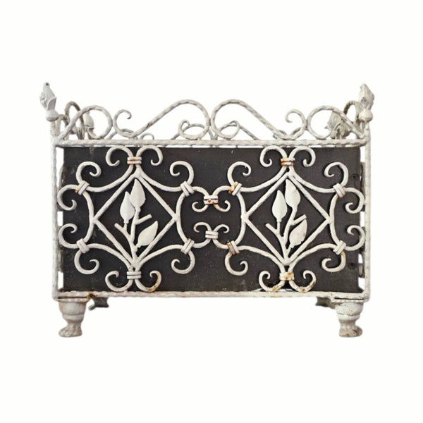 Cast Iron Planter With Wood Box Interior