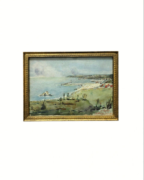 Antique French Watercolour of Le Portel France
