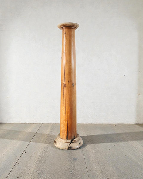 Antique Pine Pedestal Column