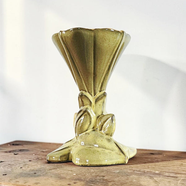 Mid Century Gondor Pottery Trumpet Vase