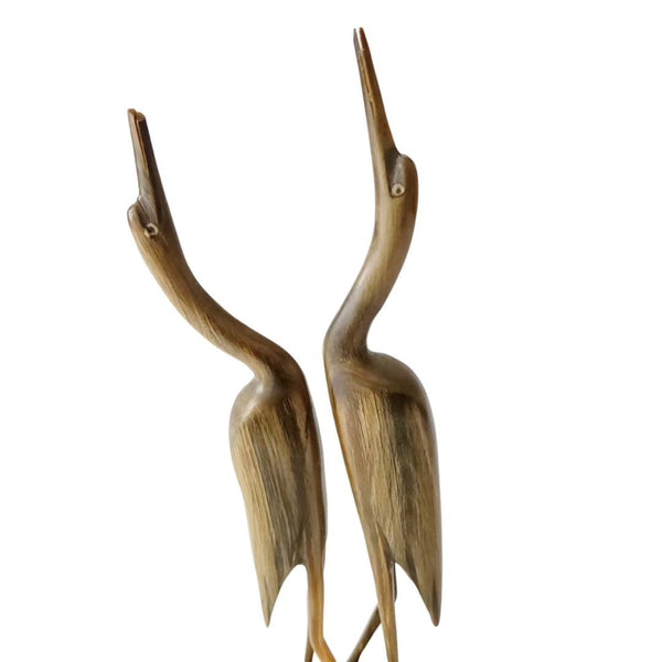 Vintage Carved Bone Bird Pair