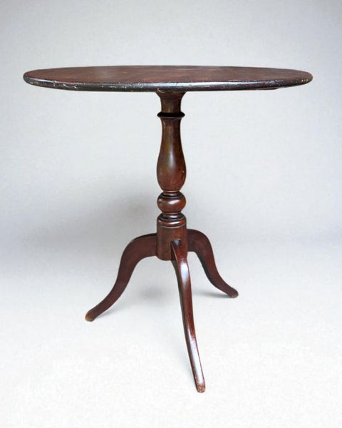Antique Round Pedestal Side Table