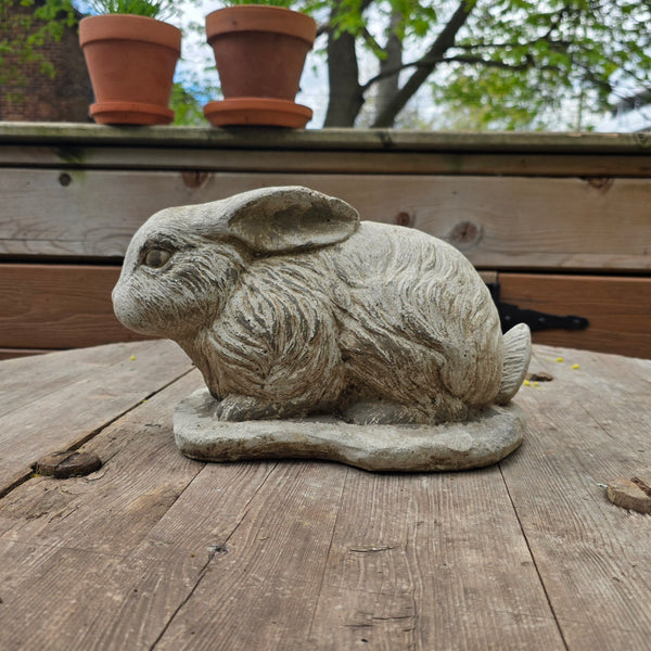 Lovely Cast Cement Garden Rabbit