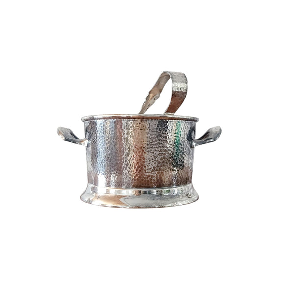 Birks Hand Hammered Small Ice Bucket With Tongs