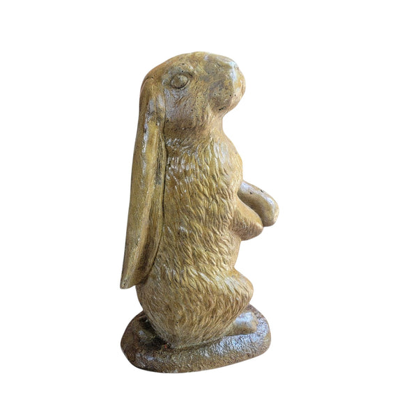 Cast Cement Painted Garden Hare Rabbit Statuary