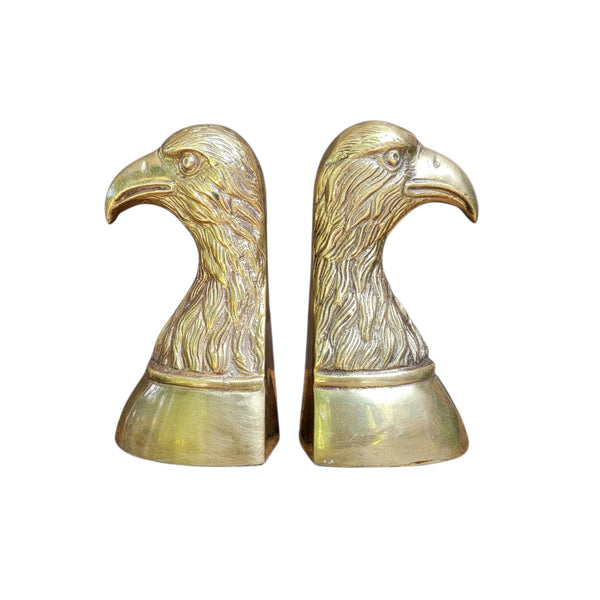 Cast Brass Decorative Eagle Head Bookends