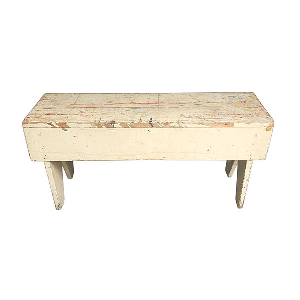 Primitive Country Bench In Original Paint