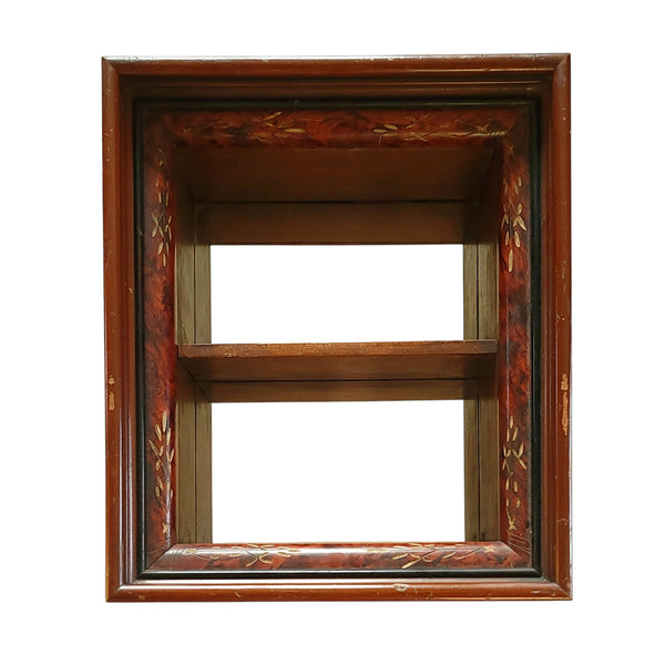 Antique Eastlake Mirrored Shadowbox Frame