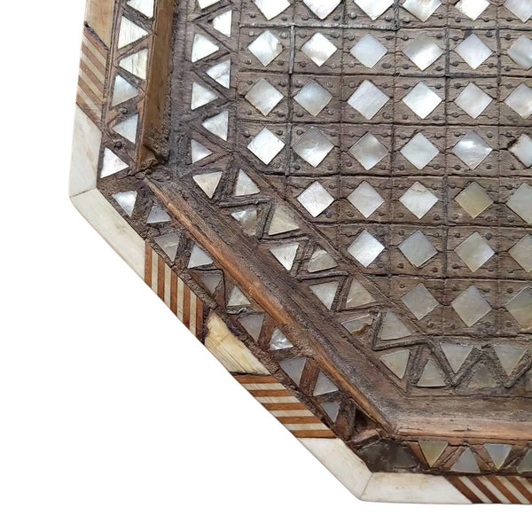 19th Century Moorish Octagonal Tabouret Table Mother Of Pearl Inlay