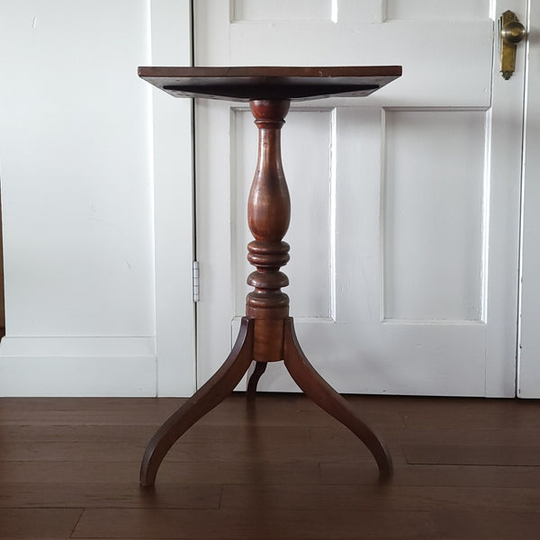 Circa 1840 East Coast Nova Scotia Birch Side Table Candle Stand