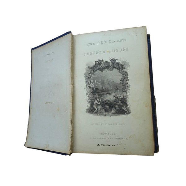 Antique Poetry Book 'The Poets & Poetry Of Europe' Longfellow