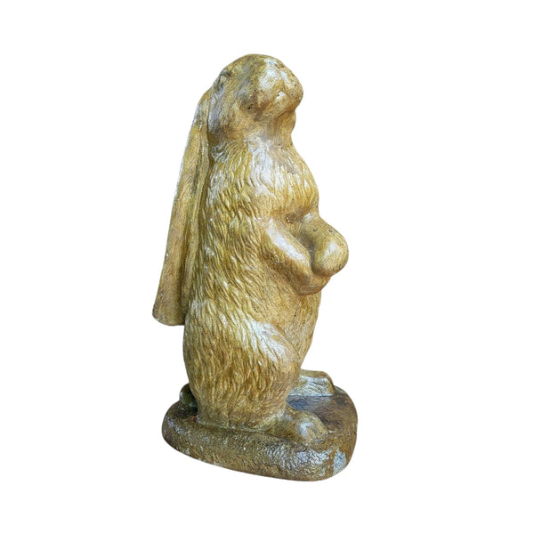 Cast Cement Painted Garden Hare Rabbit Statuary