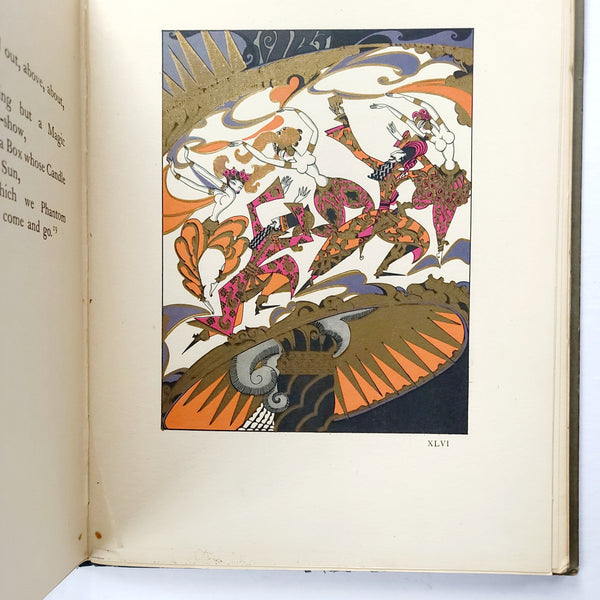 English First Edition 1922 'Rubáiyát of Omar Khayyám' with 20 Pochoir Colour Art Deco Prints by English Illustrator Anne Fish