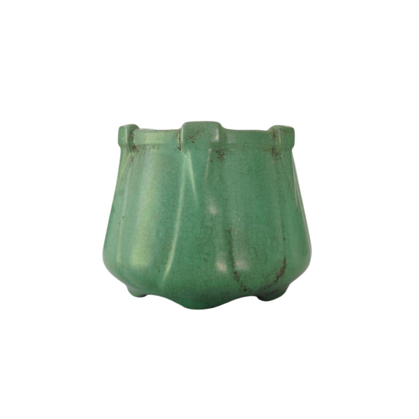 Arts & Crafts Green Flower Pot Vase
