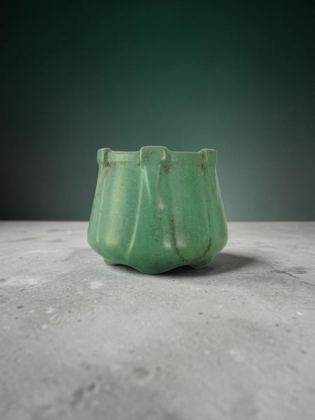 Arts & Crafts Green Flower Pot Vase