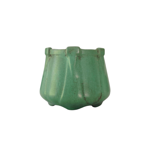 Arts & Crafts Green Flower Pot Vase