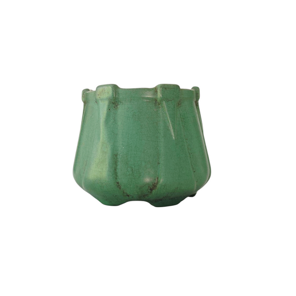Arts & Crafts Green Flower Pot Vase