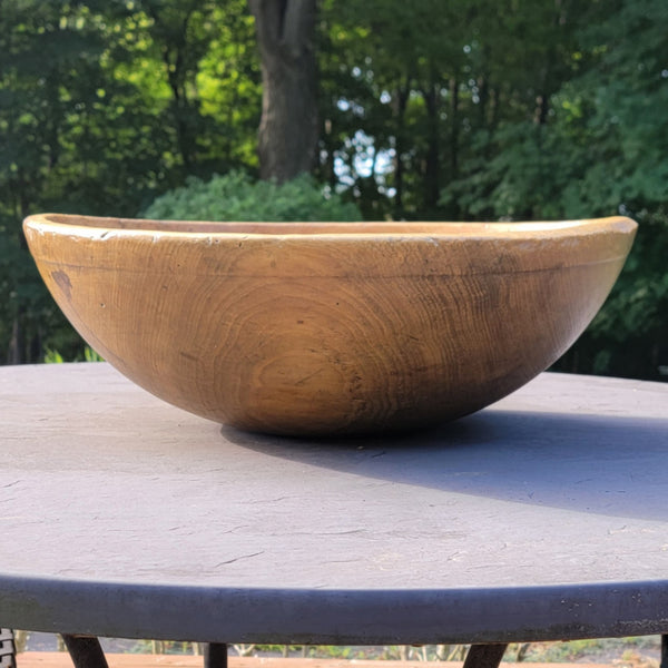 Beautiful Large Antique Quebec Butter Bowl