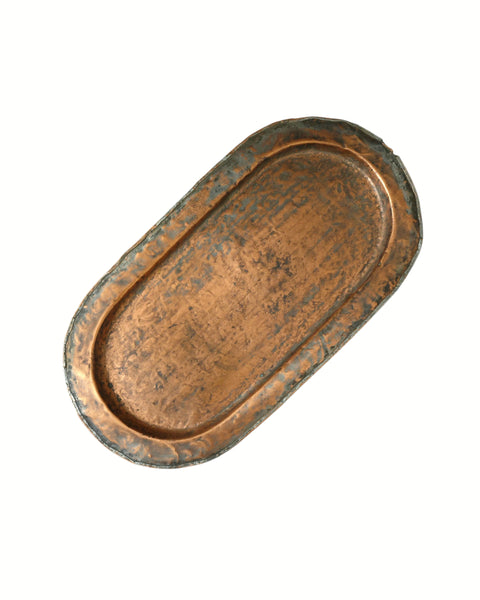 Antique Oval Copper Tray