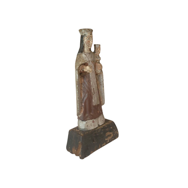 18th Century Santo Of Madonna & Child Puerto Rican