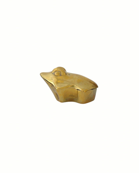 Brass Frog Trinket Box