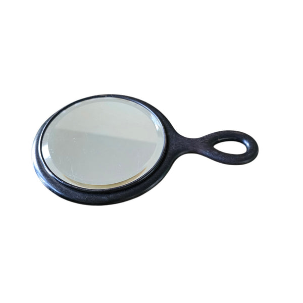 Antique Ebony Hand Or Hanging Mirror