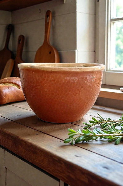 Large Dimpled Stoneware Bowl
