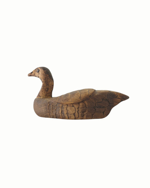 Vintage Carved Wood Primitive Duck