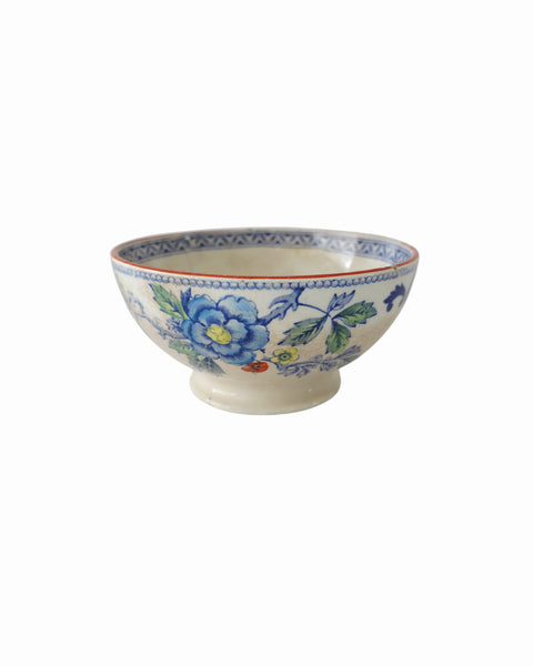 French Cafe Late Bowl Creil Et Montereau Floral Aesthetic Movement Design
