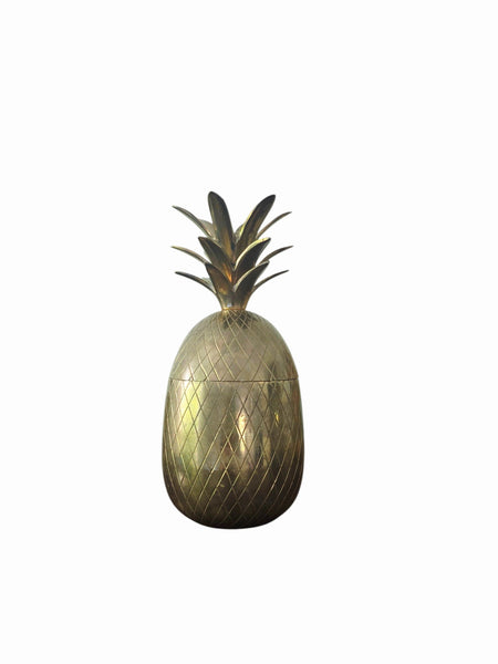 Hollywood Regency Brass Pineapple Ice Bucket Container