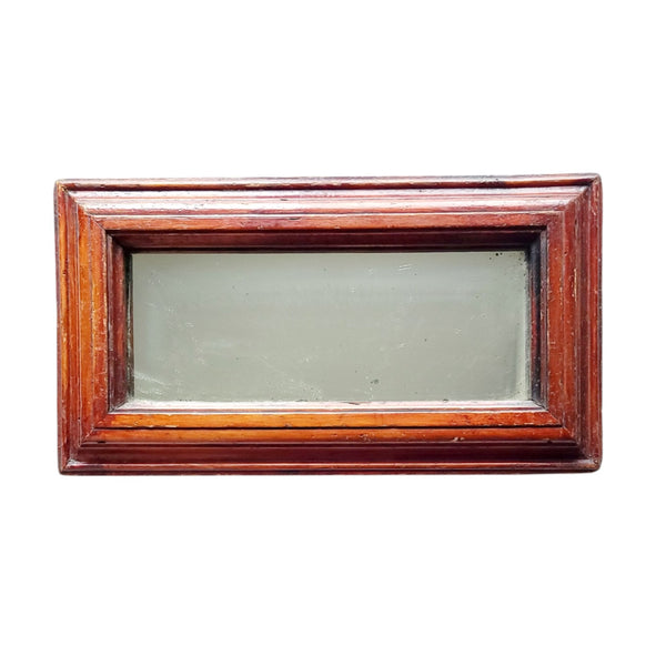 Antique Rectangular Small Early Wood Mirror